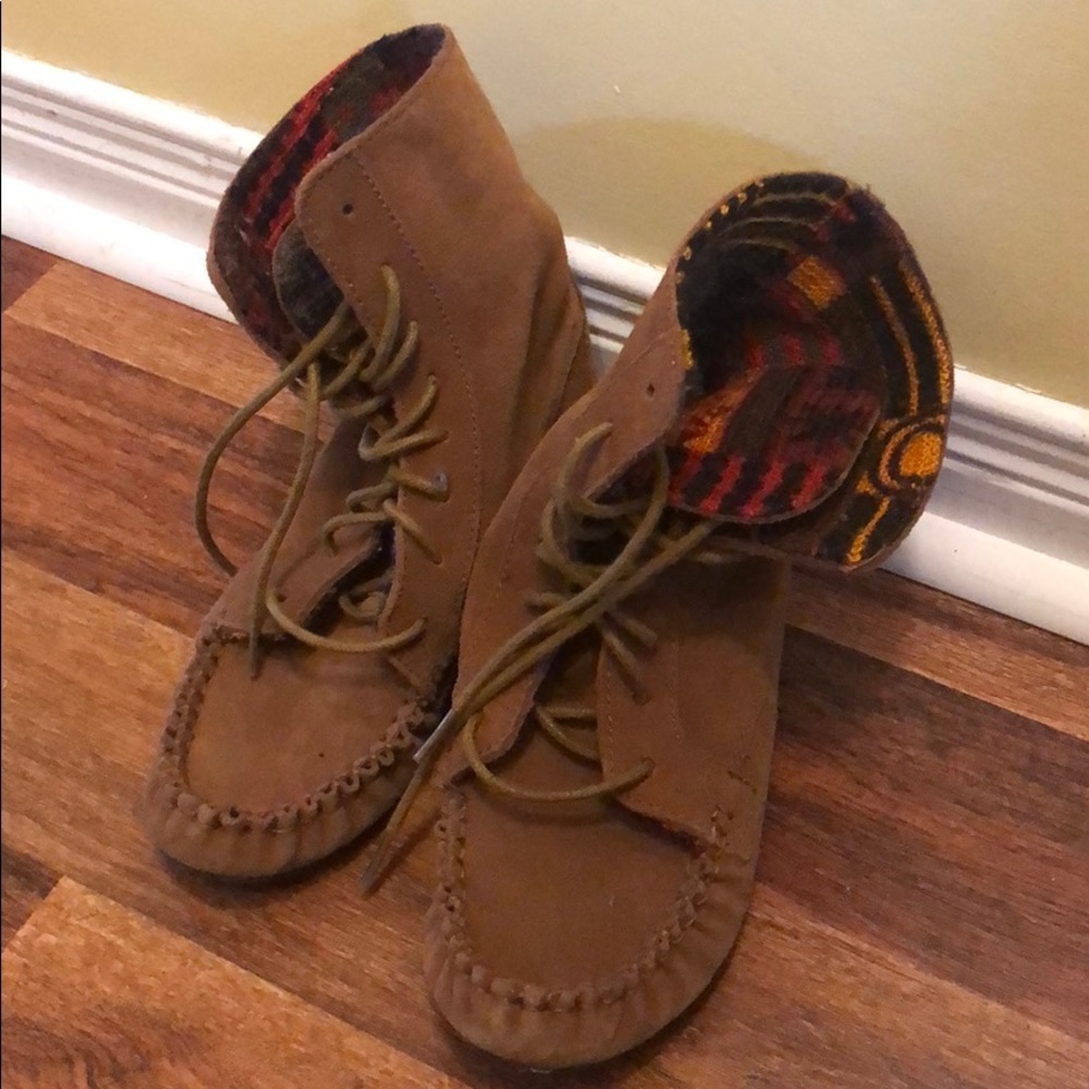 Suede Moccasin Ankle Boots